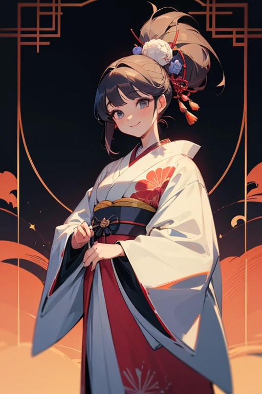 A beautiful woman cute A beautiful girl once in a millennium. Stylish clothes. Japanese High-class kimono Everyone is mesmerized smile cutesmile