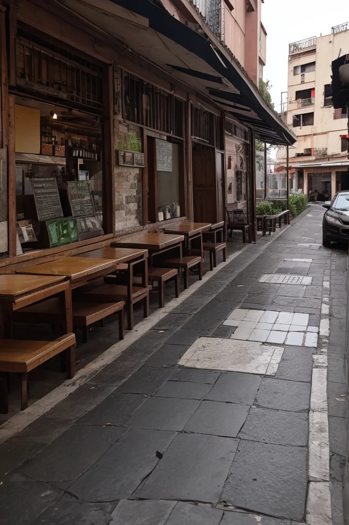 Ciudad acogedora sin edificios solo un restaurante