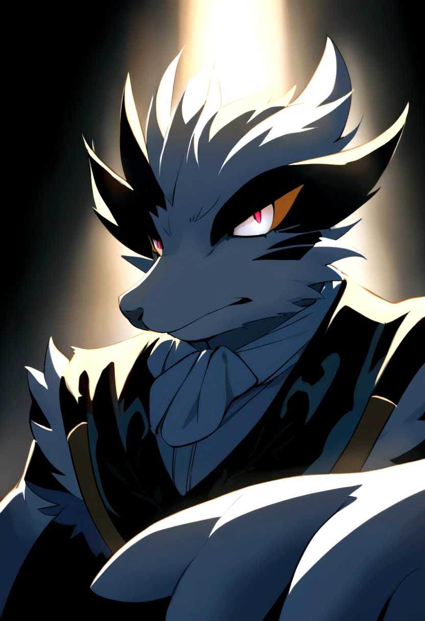 Furry oiseau rose blanche bipede animé