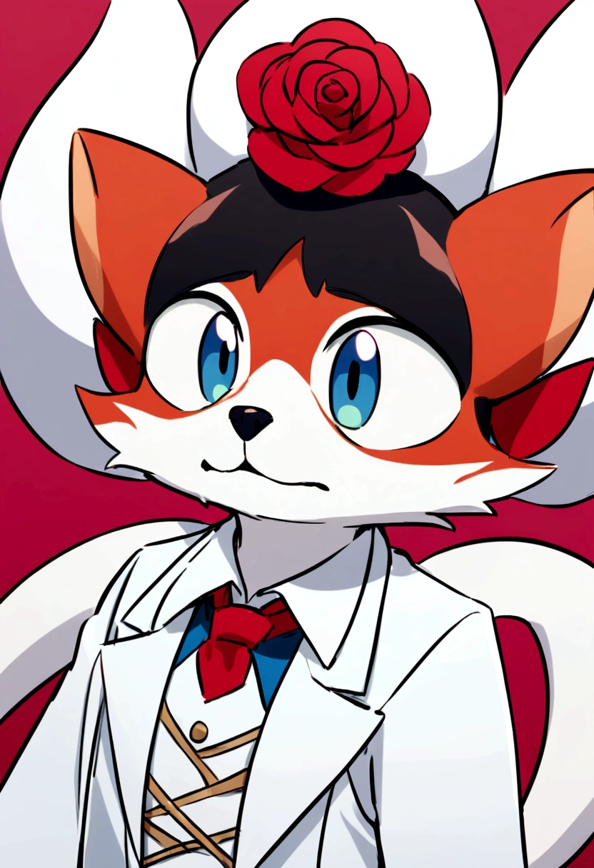 Furry oiseau rose blanche bipede animé 