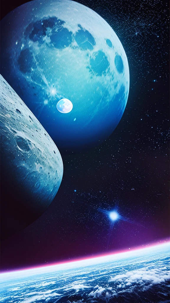 ((((Super Illustration Style:1.0)))),Highest quality,Best Anime,masterpiece,Ray Tracing, Global Illumination,Blue Theme, scenery, No humans, null, star (null), night, moon, night null, Outdoor, starry null, Mountain, full moon, horizon