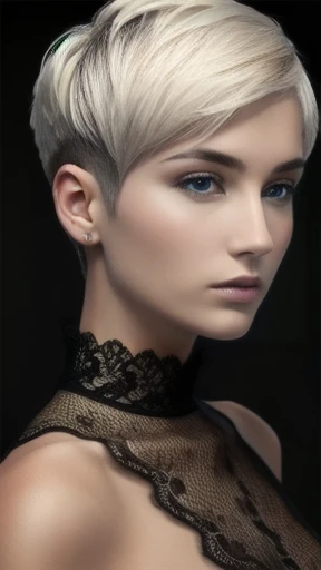 color photo 5 men short-haired gathered Abramowicz womans. focus on the face, color photo