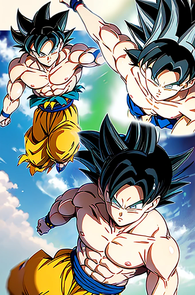 Genera a 4 saiyajin desnudas