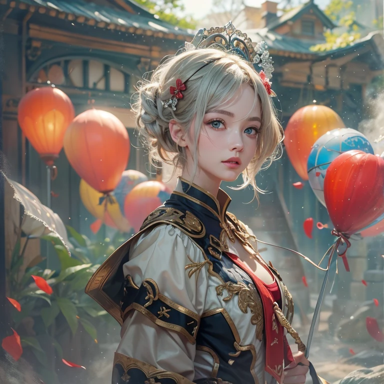 (masterpiece:1.3), (8k, Realistic, RAW Photos, Best image quality: 1.4), Fair-skinned fairy woman、short hair、Cleavage:2.0、Highly detailed face、Attention to detail、double eyelid、Sharp focus:1.2、Beautiful woman:1.4、Highest quality、masterpiece、Ultra-high resolution、(Realistic:1.4)、Highly detailed and professionally lit smiles、カーネ・グリフィスを彷彿andさせる非常に詳細な線画, (Donald Trump&#39;clown:1.7), (balloon:1.4), With the power of Vadim Kassim&#39;大胆な色彩and質感, Light and airy, Like the works of Carl Larsson, dark background, dark, evil, fire, パスカル・ブランシュ風の超Realisticなキャラクター, pastel, Grace, Draandic lighting, Expressive camera angles, and, Concept Art, amusement park, masterpiece