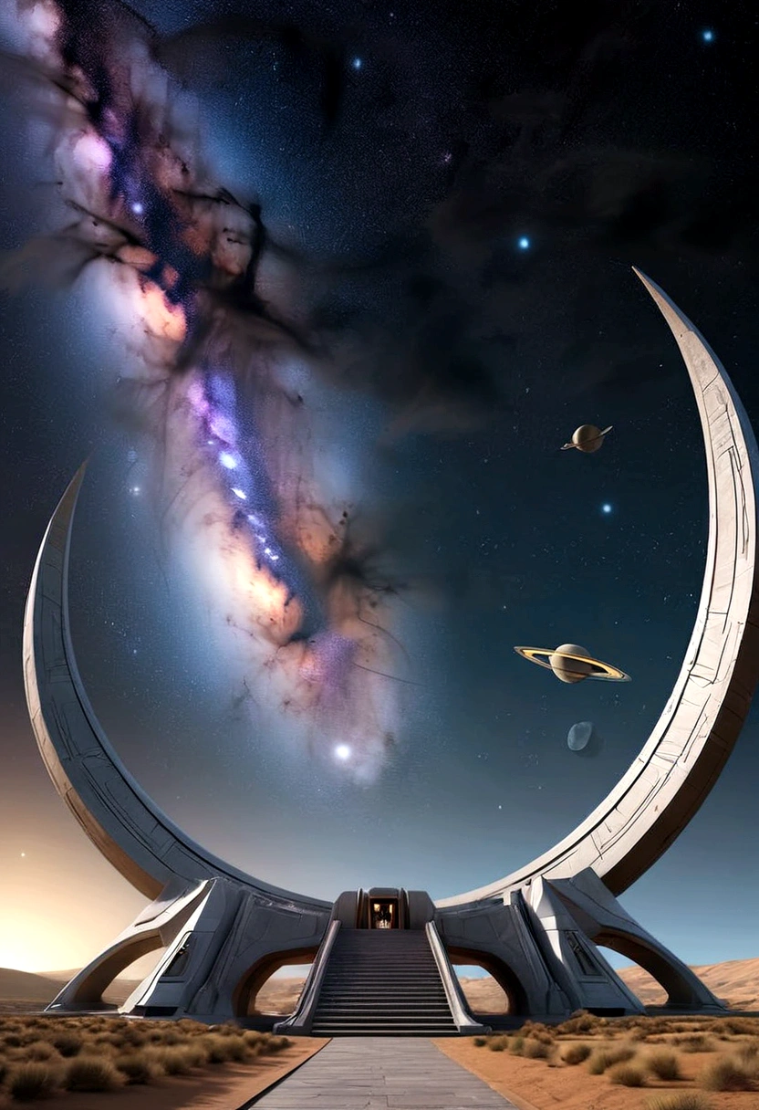 ((masterpiece)),(最high quality)),Spectacular space image scene,Celestial Bodies,Interstellar,Giant Stargate,Spaceship,Shining starry sky,8k,Ultra-fine,high quality