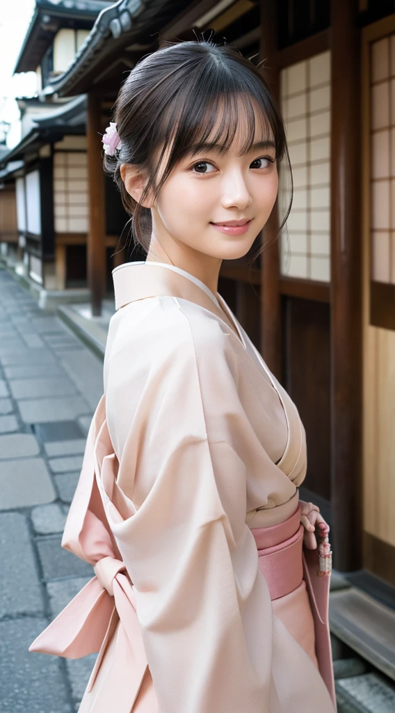 (nsfw:1.5),professional lighting,(Photoreal:1.4), (Top image quality:1.0), (超A high resolution:1.0), 8k, Raw photography、(highest quality Detail:1.2)、realistic、8k UHD、High resolution、(1 girl:1.2)、超be familiar withな、High quality textures、intricate details、be familiar with、Very be familiar with CG、High quality shadows、be familiar with beautiful and delicate face、Beautiful details and delicate eyes、(symmetrical eyes:1.2),written boundary depth、ray tracing,1 girl, japanese girl, (natural smile:1.4),cute, thin, Portrait of a beautiful Japanese woman wearing a kimono, Standing elegantly on a street corner in Kyoto. Kimono with bright traditional patterns, Hair decorated with elegant and delicate hairpins, and a gentle expression. (Against the backdrop of the old streets of Kyoto:1.4)、soft light on a spring afternoon、adds tranquility to the scene. Rendered in a realistic style with great attention to detail, High resolution images.sky porn, magic hour, (realistic:1.3), finely, quality, (table top:1.2), (realistic:1.2), (highest quality), (be familiar with), dramatic, ray tracing, photograph, +roller,