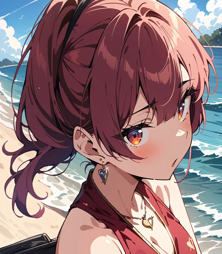 (masterpiece, best quality, very aesthetic, absurdres, very beautiful, super detail, very detail, 4k, anime style), 1girl, houshou marine \(summer\), hololive