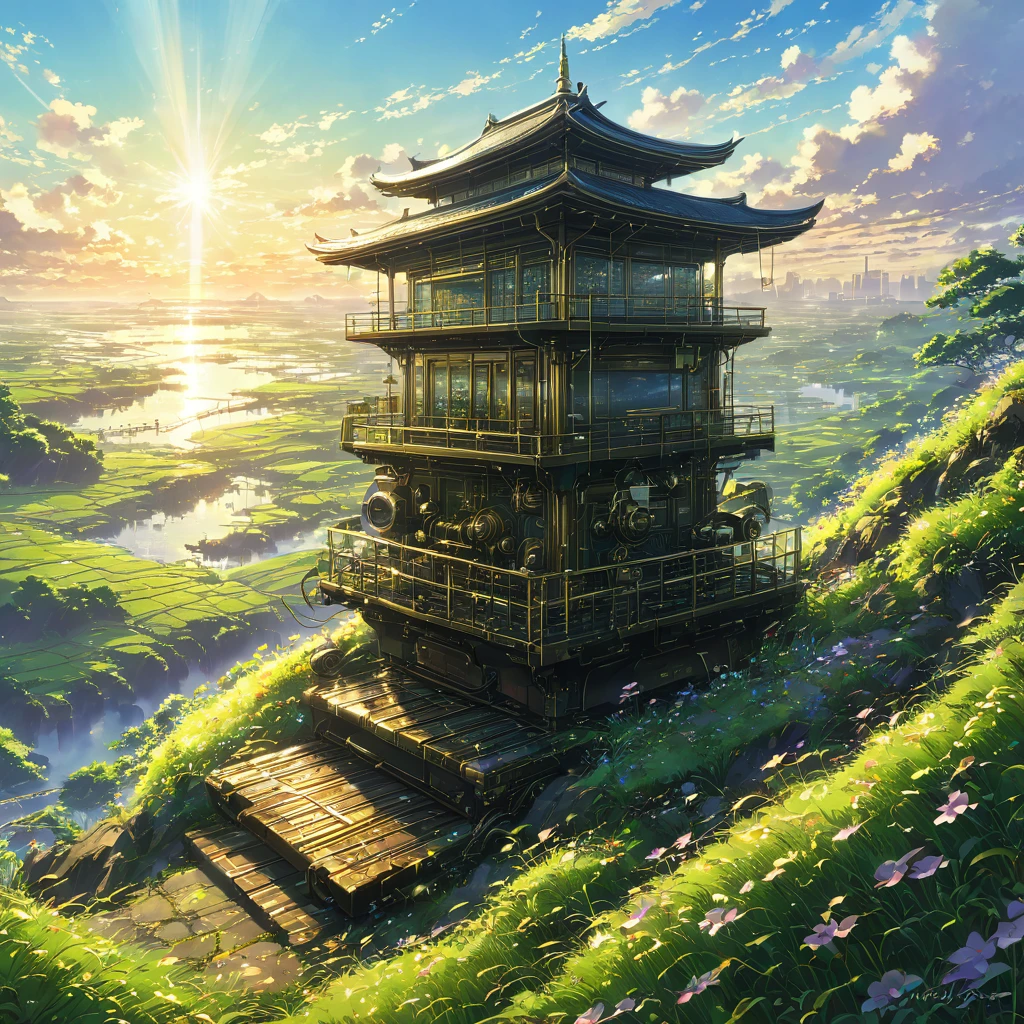 gear, Music Box, Spring, Metal, brass, silver, gold, antique, Retro, Precision machinery, handicraft, melody, music, timbre, Nostalgic, Fantasy, mysterious, beautiful, hour, memory ,beautiful Anime Scenery, Landscape painting, beautifulデジタル絵画, Andreas Rocha, beautifulアートワークのイラスト, Awesome Wallpapers, Raymond Han, 背の高いbeautiful絵画, Studio Greeble Makoto Shinkai, beautiful壁紙, Anime Scenery