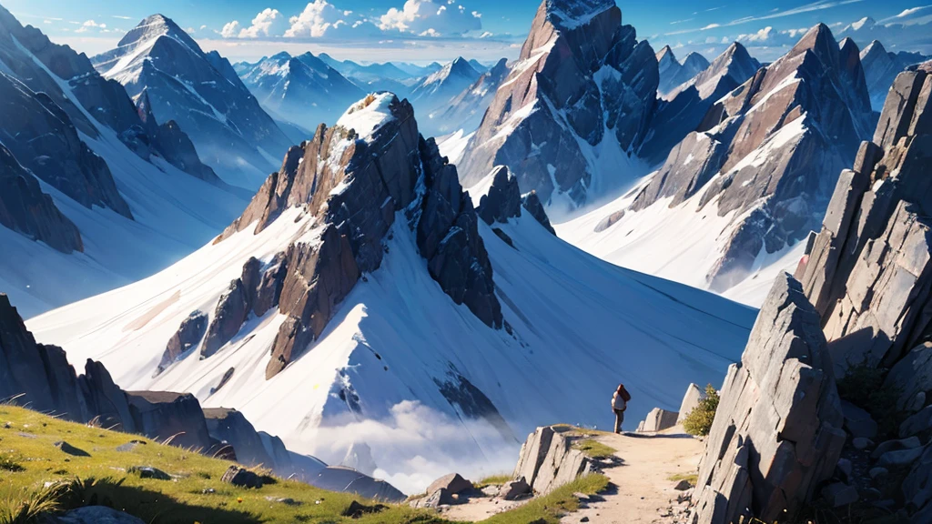 mountains and clouds, 8K image quality, Masterpiece