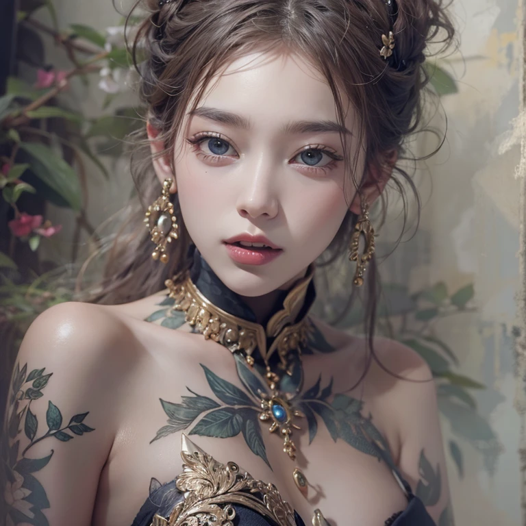 that'that'that'it's raining, c that、Hair flow、 ((highest qualthaty、masterpiece、8k、Best image qualthaty、Ultra-high resolution、Award-winning works)、(Accurate anatomy:1.1)、(Look at me and smile:1.1)、Shining fair skin wthath Ultra-high resolution、The most detailed face、Ultra-high resolution detailed face、Ultra-high resolutionの髪の毛、(Ultra-high resolutionの煌めく瞳:1.1)、Beautiful face drawn in every detail、ancient gothic costume , Chest to chest, tattoo, The real Bokuto is next to him