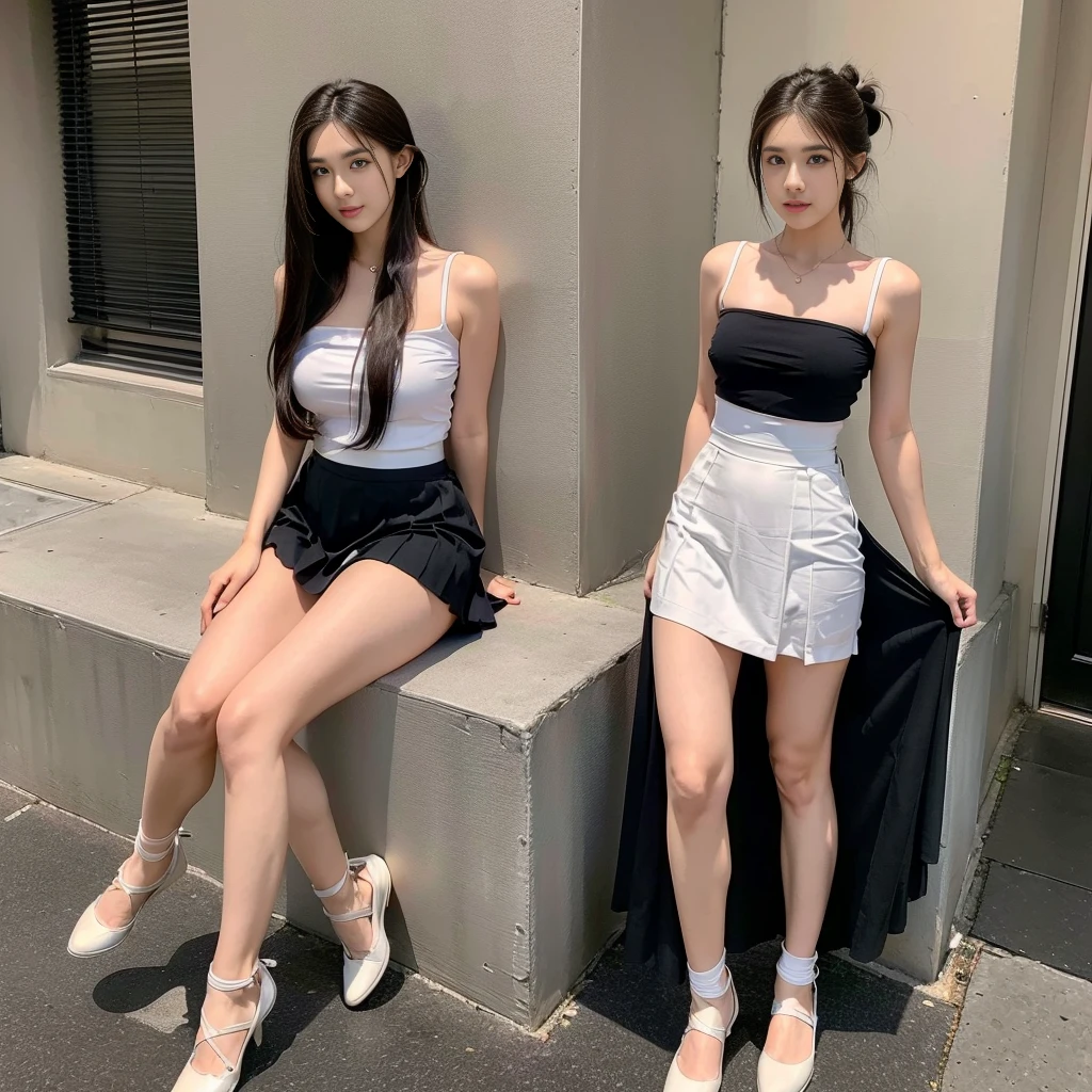 (Scottish pleated midi skirt), (white strapless DRESS), (white strapless DRESS), (skirt 1/2 thighs), (white bra), (handkerchief skirt), (mini skirt), (white t shirt), (cotton spaghetti-strap top), (black skirt), (white strapless shirt), (Short flared skirt), (cotton spaghetti-strap top), (cotton spaghetti-strap top), (top meets skirt), (a girl pretty girl with perfect figure), (a photo of the night sky), (32K,1 20-year-old girl, The light from the rear window is backlit, Ray traching), (full body), (hair black), (two-parted hair :1.3), (very thick hair), (hands close to the body), (Slender chest), (visible shoe sole :1,5), (short upper chest :1.5), (pectoral muscles are large :1.5), (upper breasts are firm and round :1.5), (stand upright), (two shoe ends), (two shoe toes) ,(put on blush), (apply powder), (makeup), (standing), (asian girl princess), (thick thighs), (large calves), (Black non-reflective fabric for making dresses), (dark colthing), (large knees), (one-piece dress), (seamless dress), (large knees), (big hips :1.4), (slim lower abdominal area), (large ankles), (black skirt), (black skirt), (black skirt), (thigh gap), (thigh gap), (thigh gap), (thigh gap), (thigh gap), (thigh gap)