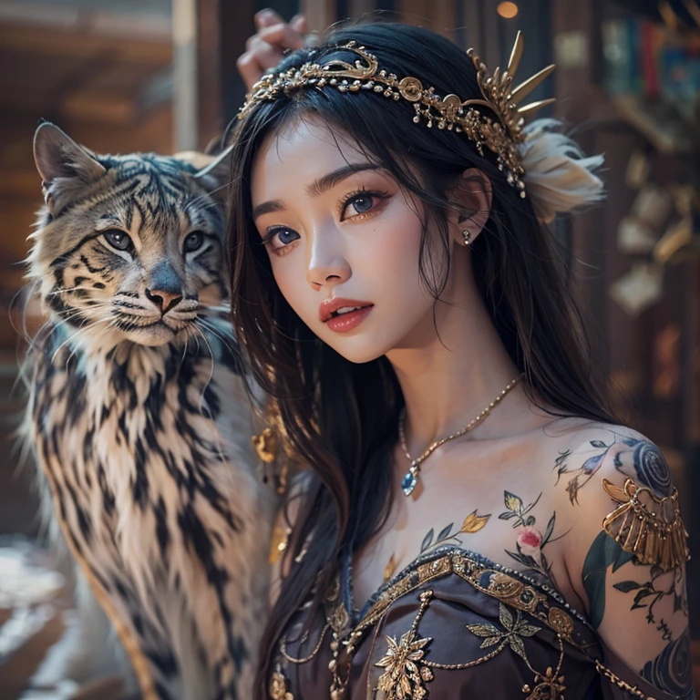 that&#39;that&#39;it&#39;s raining, c that、Hair flow、 ((highest qualthaty、masterpiece、8k、Best image qualthaty、Ultra-high resolution、Award-winning works)、(Accurate anatomy:1.1)、(Look at me and smile:1.1)、Shining fair skin wthath Ultra-high resolution、The most detailed face、Ultra-high resolution detailed face、Ultra-high resolutionの髪の毛、(Ultra-high resolutionの煌めく瞳:1.1)、Beautiful face drawn in every detail、ancient gothic costume , Chest to chest, tattoo, Next to him is a real owl