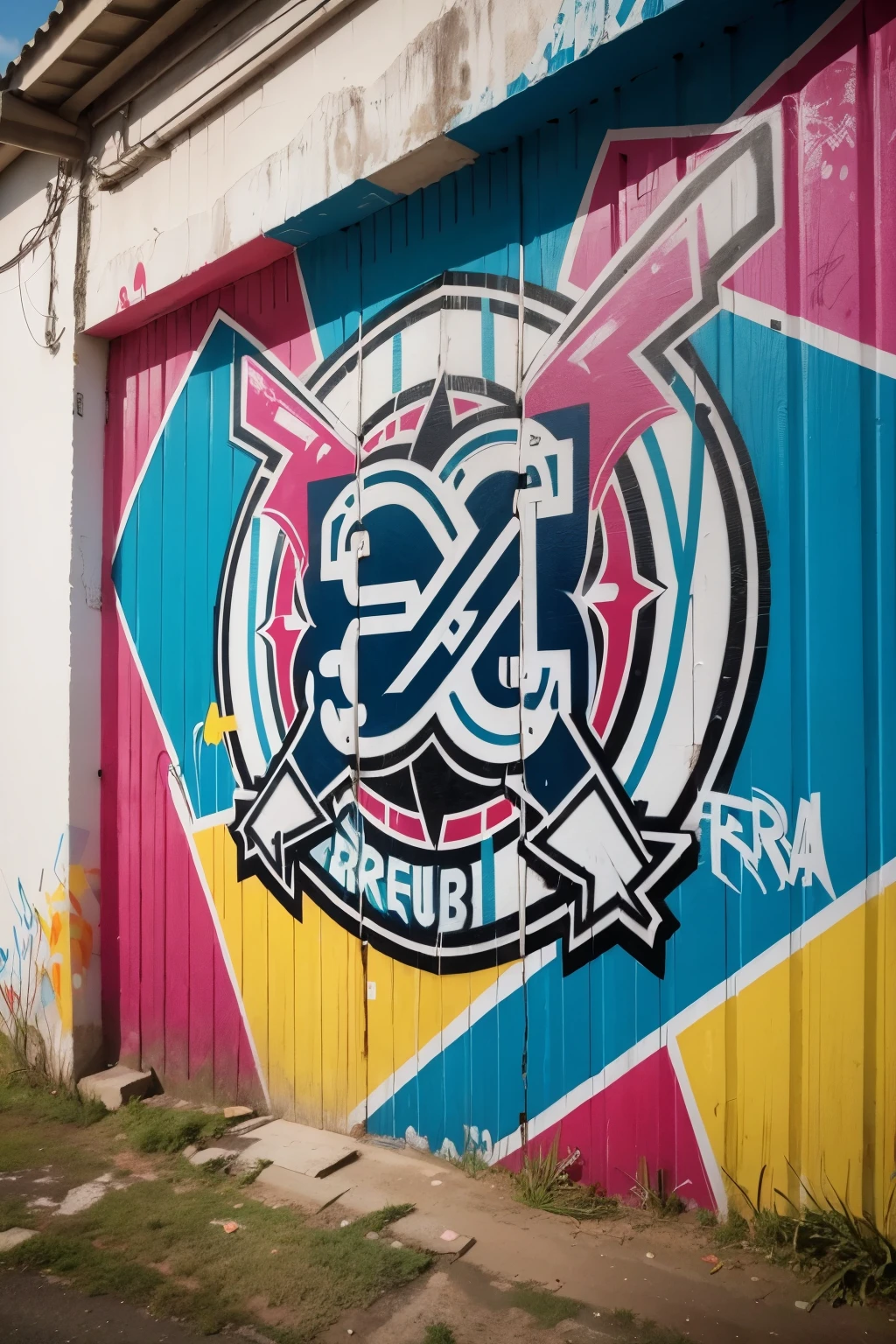 Graffiti com nome "brenfa club"