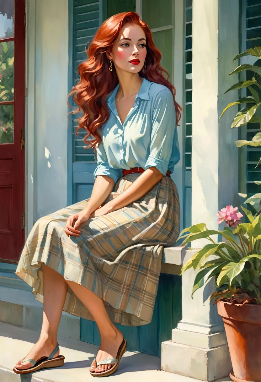 comic book cover, (full height photograph:1.2) of (ohwx woman:1.3) (by Alyssa Monks:1.1), beautiful lighting, sharp focus, 8k, high res,Masterpiece, Nikon Z9, Award - winning photograph , athletic body ,A low-cut blouse with a pencil skirt - The low-cut blouse draws attention to the woman's curves and ample cleavage, while the pencil skirt highlights her toned legs and hips. The outfit is perfect for a work event or a night out and gives off a sophisticated but sexy vibe. ,(in the style of Gwent:1.2) , <lora:barbara_lora_sdxl_v1:1> . graphic illustration, comic art, graphic novel art, vibrant, highly detailed