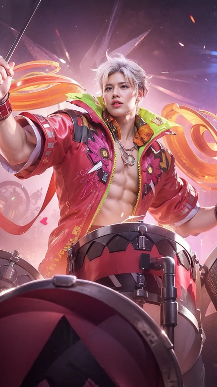 Realistic photography, handsome man open shirt , face detailed, 8k, raw, HD