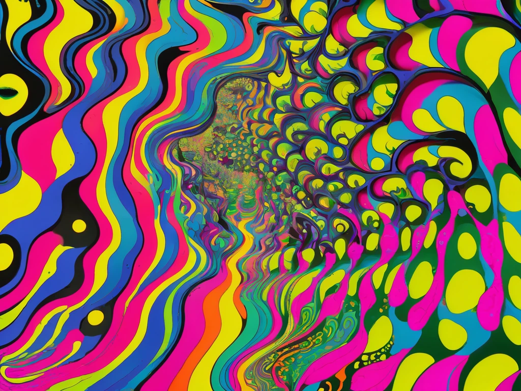 Psychedelic Abstract Art, Startle, Melting, Vibrant colors, Pop art paintings inspired by Michael DeForge, And Mumford, tumbler, Psychedelic Art, Psychedelic Illustration, Psychedelic Acid Trip, Psychedelic journey, retro Psychedelic Illustration, Psychedelic Art style, Psychedelic Style, Surreal Psychedelic Design, LSD Trip, Psychedelic Fever Dream, Psychedelic LSD, Shamanistic horror LSD art, Psychotropic psychedelic