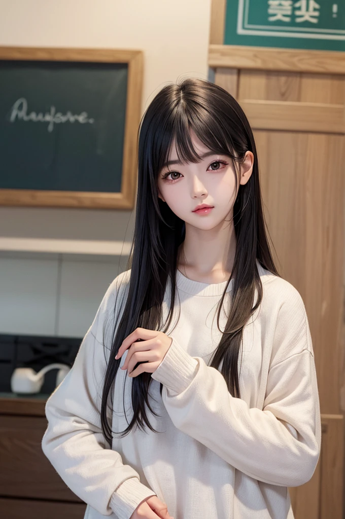 Absurdres, Masterpiece, Best quality, light colors, pastel colors, korean girl from webtoon with Beautiful face , beautiful hair , a character from kdrama, anime eyes, semi casual clothes, masterpiece background, detailed background