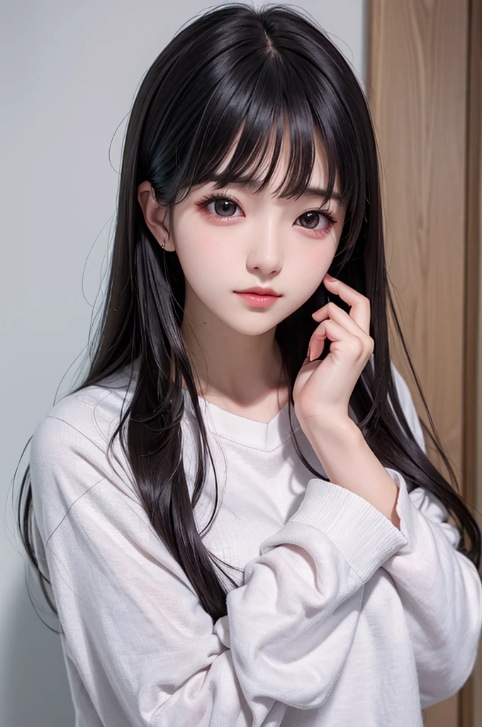 Absurdres, Masterpiece, Best quality, light colors, pastel colors, korean girl from webtoon with Beautiful face , beautiful hair , a character from kdrama, anime eyes, semi casual clothes, masterpiece background, detailed background