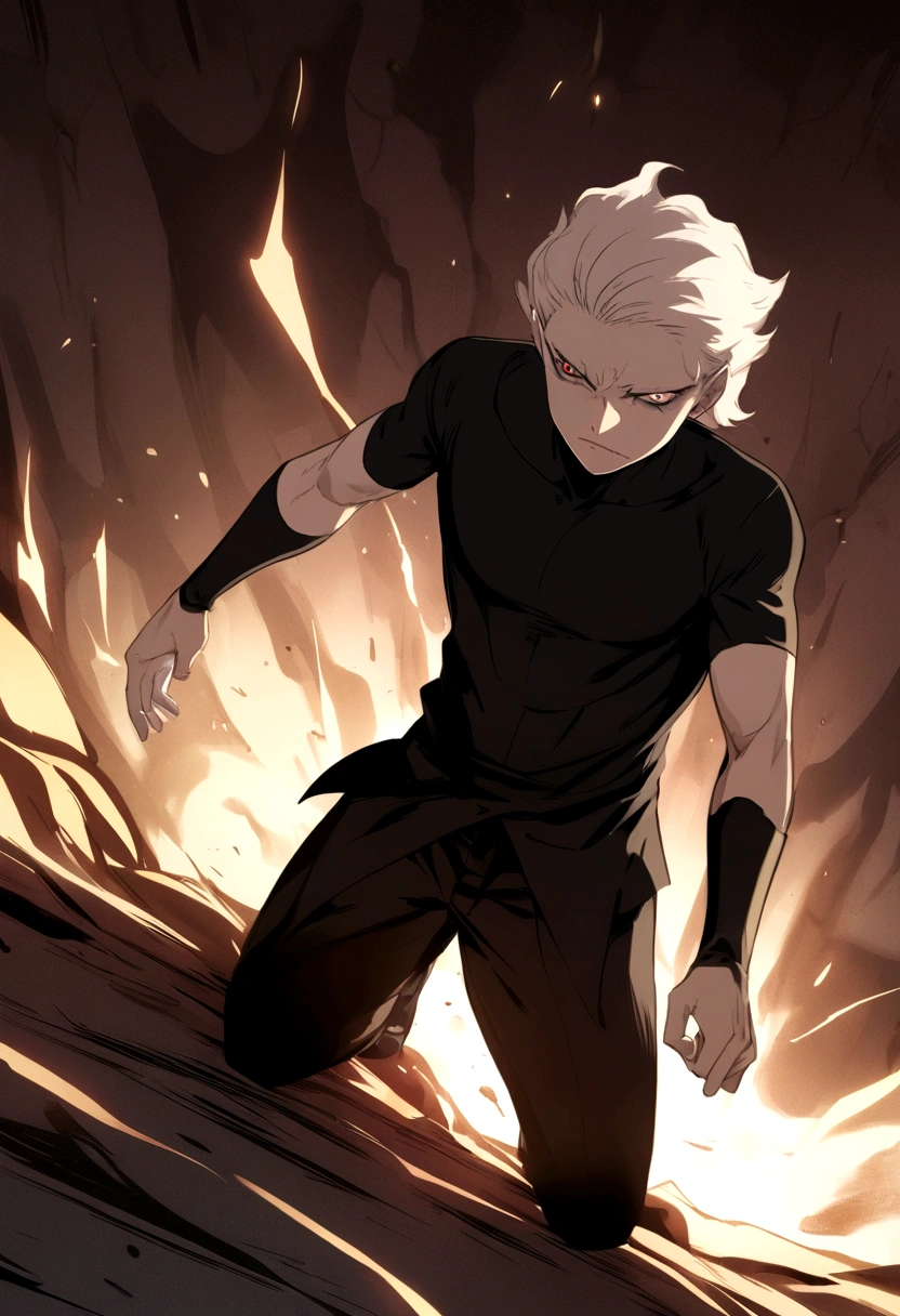 Akira Fudo, Devilman Crybaby, Male, with black clothes