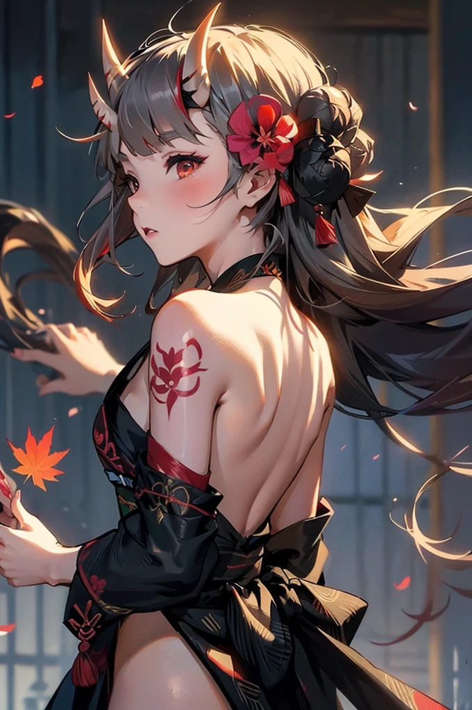 {{{ukiyo-e_style}}},{{flat_style}},{Simple_color},{{{masterpiece}}},{katsushika_hokusai},length_hair,hair_flower,{{black_hair}},red_eye,red_null,{Chinoiserie},{{{Highest_quality}}},kimono,{{Super detailed}},{figure},Maple_leaf_flight,{{One Woman}},{{{alone}}},{{of_Very To_delicate_ofd_beautiful}},blofk_stare,close_To_Audience,{Wind},{flight_splash},{flight_petal},Wind,((large tattoo on the back)){Gorgeous ofd rich graphics}((Undressed kimono))((Big Ass))((Rising Sun Flag))((black thong))