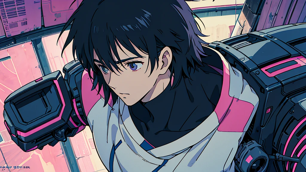 ネコmale Black Hair male Anime Style Highest quality Japanese cyber punk Delicate quality Beautiful illustrations High quality down to the last detail