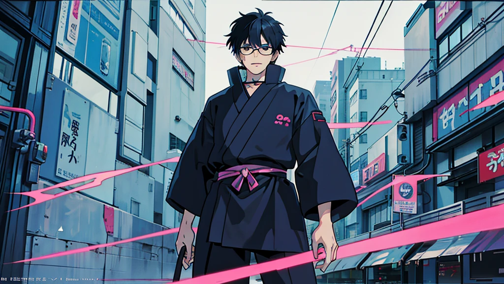 Disguised cat Black Hair male Anime Style Highest quality Japanese cyber punk Delicate quality Beautiful illustrations High quality down to the last detail