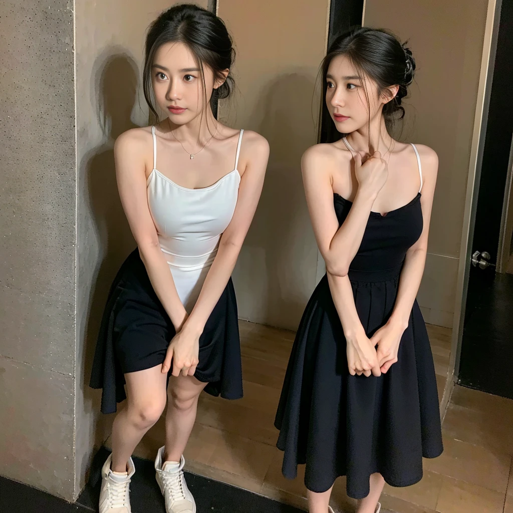 (a photo of the night sky), (a photo of a nighttime landscape), (black dress), (a girl pretty girl with perfect figure), (Short flared dress), (cotton spaghetti-strap top), (strapless dress), (short summer wedding dress), (32K,1 20-year-old girl, The light from the rear window is backlit, Ray traching), (full body), (white sneakers), (a pair of white leather boots, highly detailed boots), (hair black), (two-parted hair :1.3), (very thick hair), (hands close to the body), (Slender chest), (visible shoe sole :1,5), (short upper chest :1.5), (pectoral muscles are large :1.5), (upper breasts are firm and round :1.5), (stand upright), (two shoe ends), (two shoe toes) ,(put on blush), (apply powder), (makeup), (standing), (asian girl princess), (thick thighs), (large calves), (Black non-reflective fabric for making dresses), (dark colthing), (large knees), one-piece dress, seamless dress), ( wedding dress), (Short flared dress), (Short flared dress), (Short flared dress), (Short flared dress), (Short flared dress), (Short flared dress), (Short flared dress), (Short flared dress), (Short flared dress), (Short flared dress), (Short flared dress), (Short flared dress), (Short flared dress), (Short flared dress), (Short flared dress), (Short flared dress), (Short flared dress), (Short flared dress)