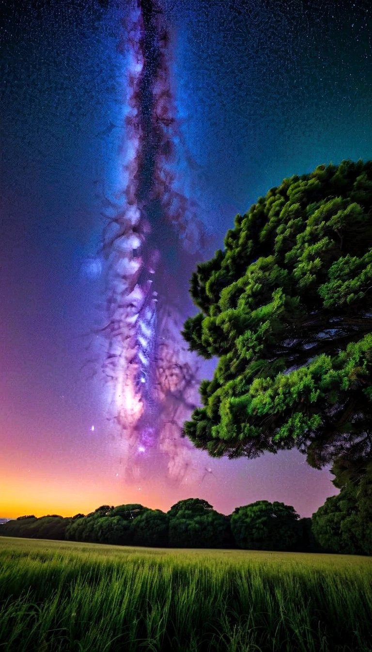 The entire starry sky of the galaxy,grow,Twinkling starlight,infinite,Nice views。