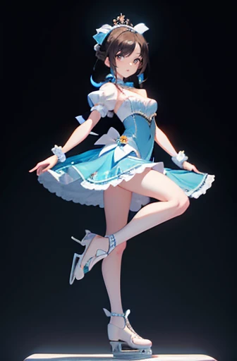 masterpiece best quality Very detailed 8K whole body girl figure skating