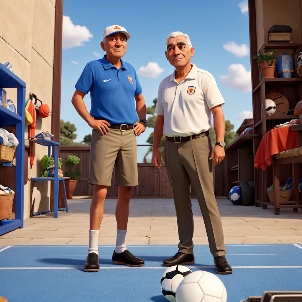 papa y su hijo jugando al futbol
