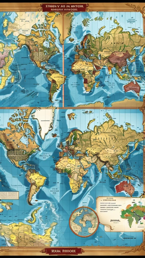 Create a world map highlighting the regions where mosquitoes are prevalent. Include illustrations of different mosquito species around the map. Add the text "There are about 3,500 species of mosquitoes.、Of these, about 100 species are major enemies of humans.。" at the top.