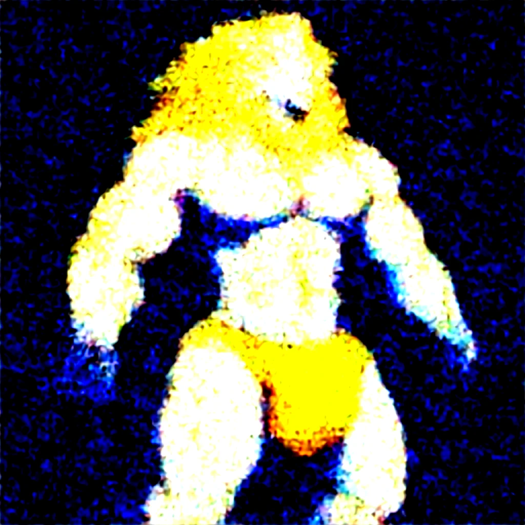 Solo, Anthro, male (((solgaleo, lion, blue sclera, muscular, big pecs, abs, black body, white body, white fur, black nose, multicolored mane, mane, grey chest, grey abdomen, white arms, white legs, 5 fingers, tail, white tail, yellow tipped tail, markings, orange tipped mane, orange speedo, big bulge))) standing, pokemorph, biped, full body, perfect anatomy, by darkgem, by mystikfox61, by glitter trap boy