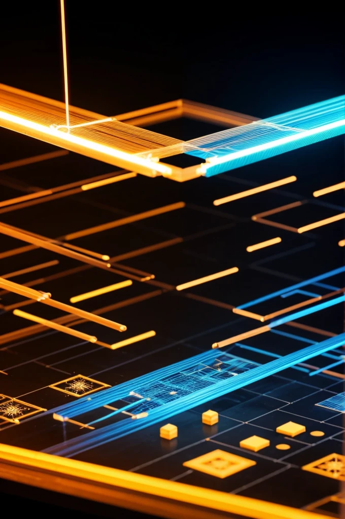 Realiza una imagen sobre una maqueta de materiales conductores, aislantes, semiconductores, super conductors and fiber optics 