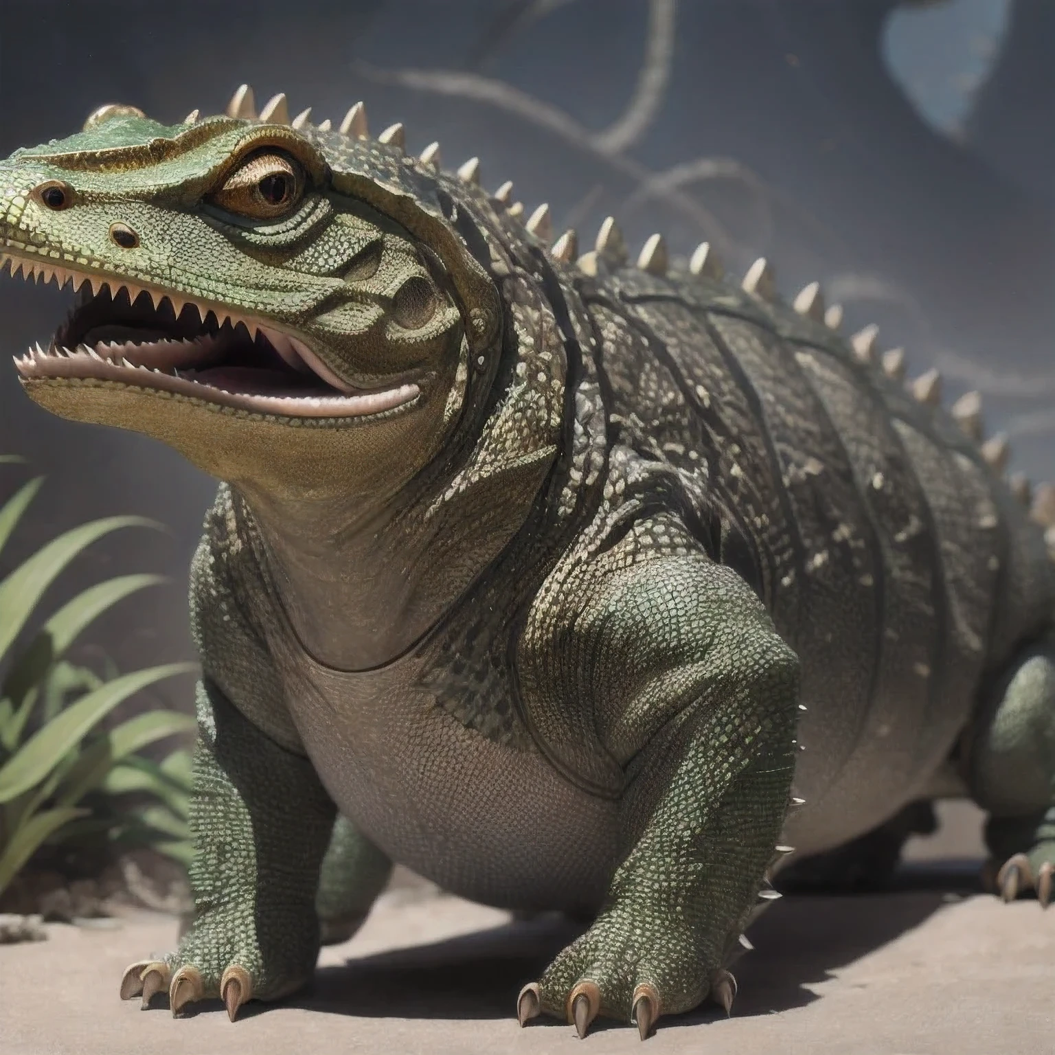 there is a close up of a lizard with spikes on its head, anthropomorphic alligator, extremely detailed and lifelike, crocodile loki, alligator, crocodile, hyper realistic detailed, sci-fi crocodile alien, hyper realistic detailed render, hyper real highly detailed, photo of crocodile, highly detailed creature, hyperdetailed photorealism”, half crocodile((illustration)) 