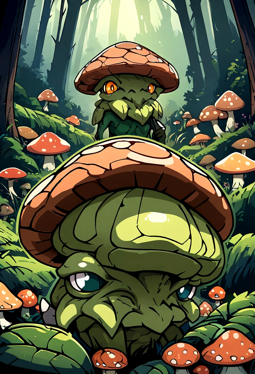 Vector art of mushroom goblin core art with ultra detail art