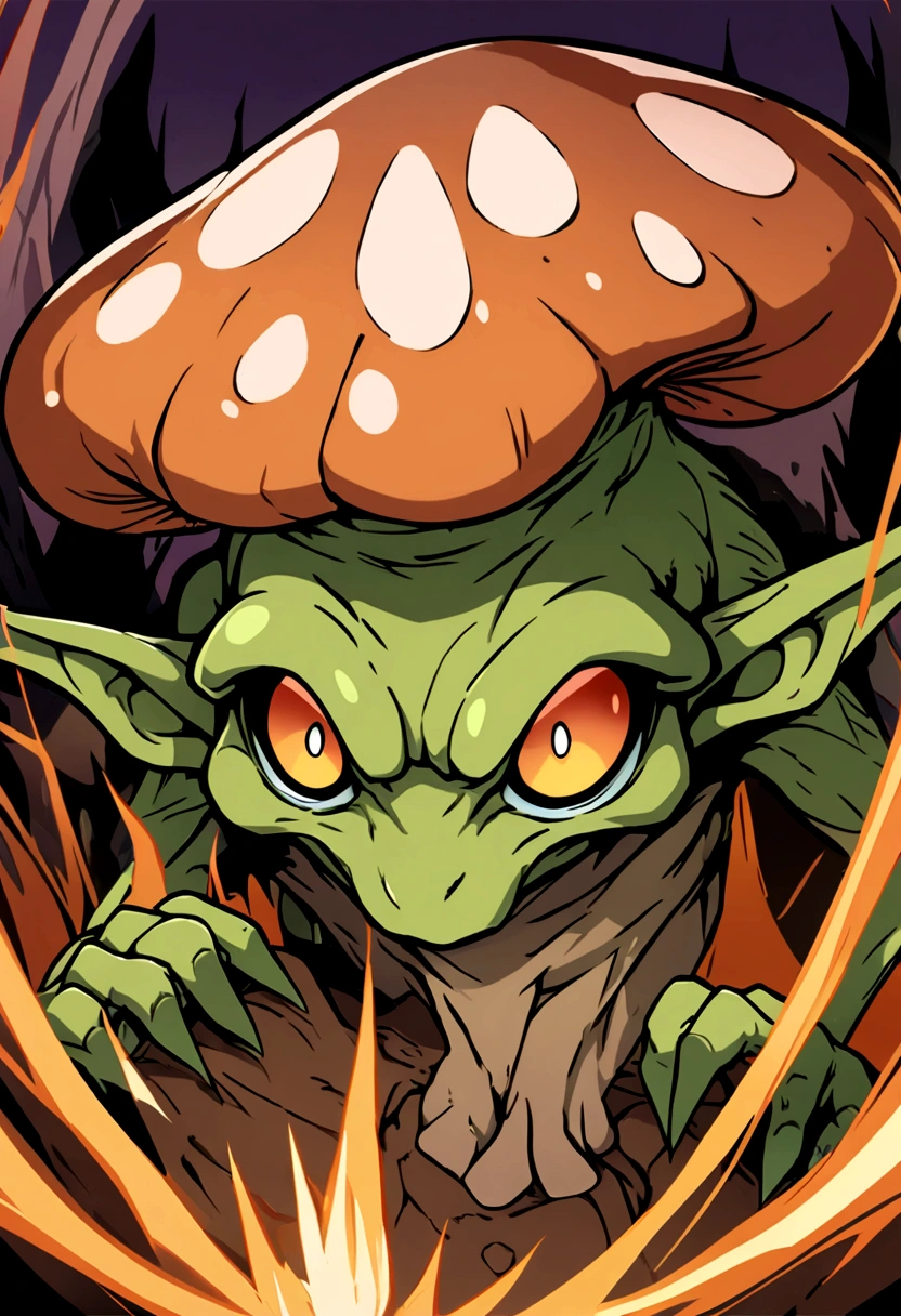 Vector art of mushroom goblin core art with ultra detail art