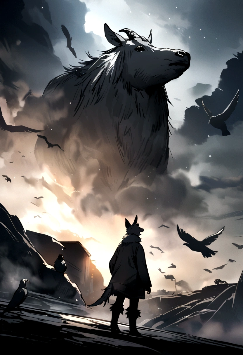 The pigeon that like a wolf and a goat