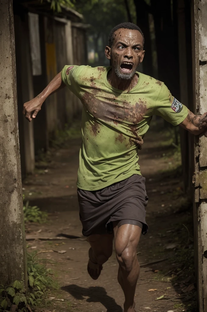 Crie um zumbi correndo realista 
