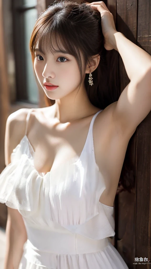 Pure white dress、skin