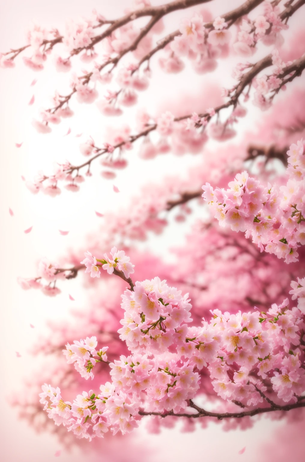 A bird sits on a cherry branch, cherryblossom, cherryblossom, sakura trees in the background, sakura season, cherryblossom, sakura blooming on background, blossom sakura, cherry blossom, lots of sakura flowers, green grass々and cherry blossoms, The cherry tree, lush sakura trees, cherry blossom falling, sakura bloomimg, sakura season dynamic lighting, under a cherry blossom tree