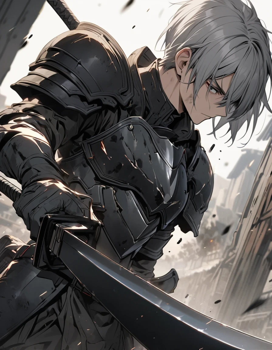 All-black damaged armor Expose Ink painting art