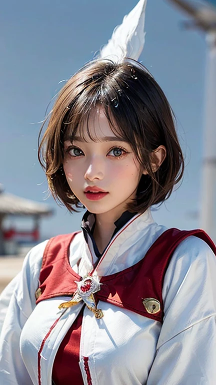 (Highest quality, masterpiece:1.3), shape, ((Beautifully detailed face)), Beautiful and detailed skin, Intricate details, Very detailed, Best image quality in 8K,Fantasy,A world of swords and magic,ファイナルFantasy,(White Mage:1.5), (18-year-old female:whole body,White robe) (Large Breasts:1.2),Japanese girl,Baby Face,(Detailed Hair,Bobcut:1.6,Black Hair),Detailed lips,Open your mouth,blush,Embarrassing,(whole body:1.9), Realistic Face,Realistic Skin,(Vibrant Skin,Moisturized Skin:1.2),Vivid lips,Lip gloss