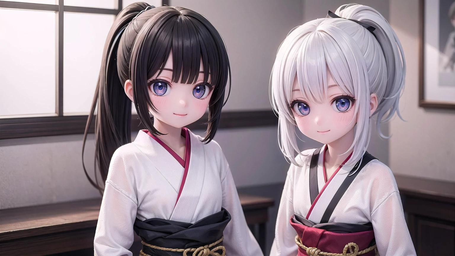 No sleeve, ponytail, Japanese Girls, 8k, Legal Photography, Highest quality, masterpiece, Realistic, Photorealistic ultra-detailed, One Girl, cute, The best smile, Beautiful Eyes, Long Hair, Perfect Face,、Lolicon、
