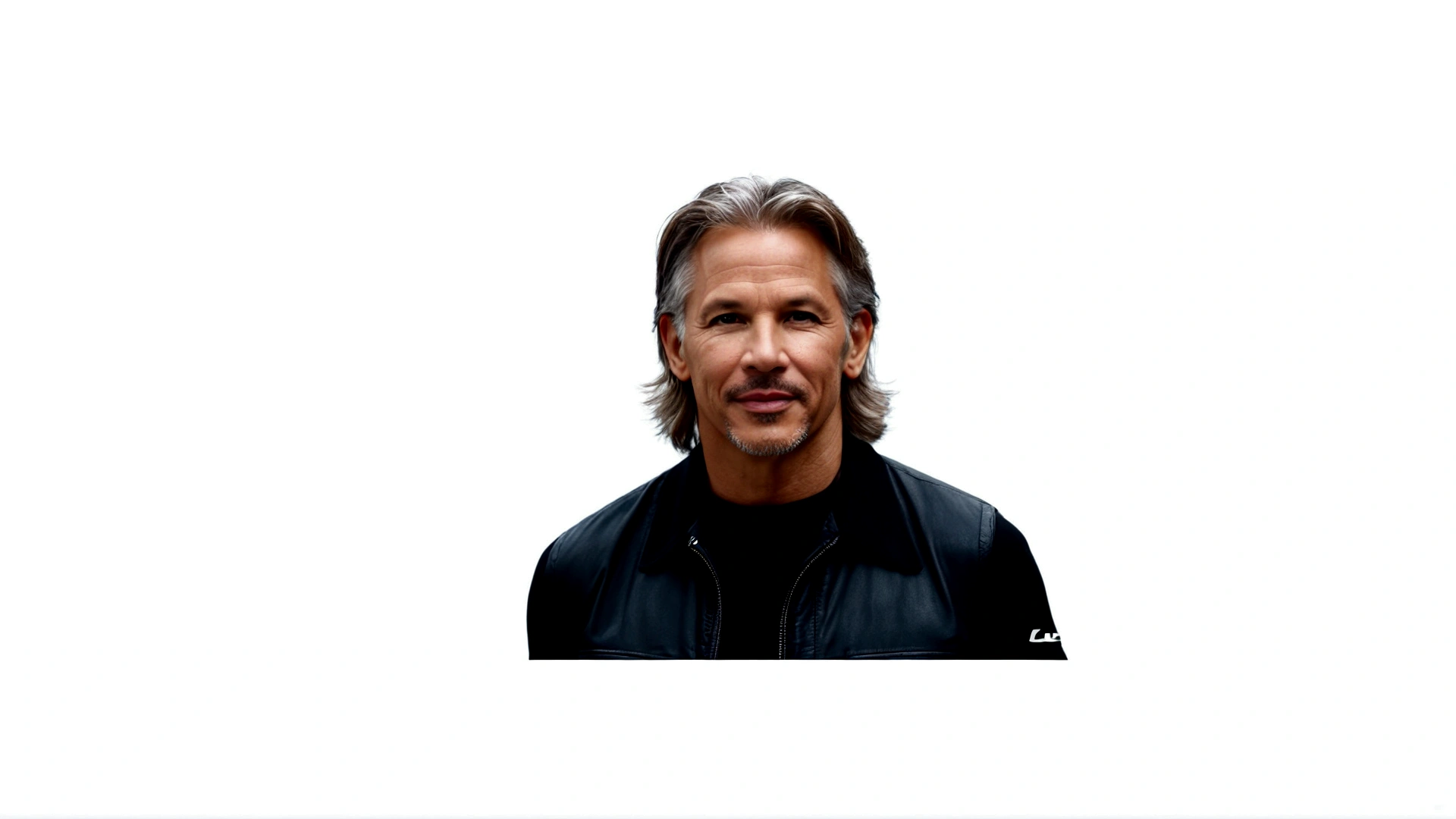 a young man called lineker, 50 years old, he has a face similar to Jon Bom Jovi, he has light hair, brown eyes, black blouse, black pants, black sneakers, in his car