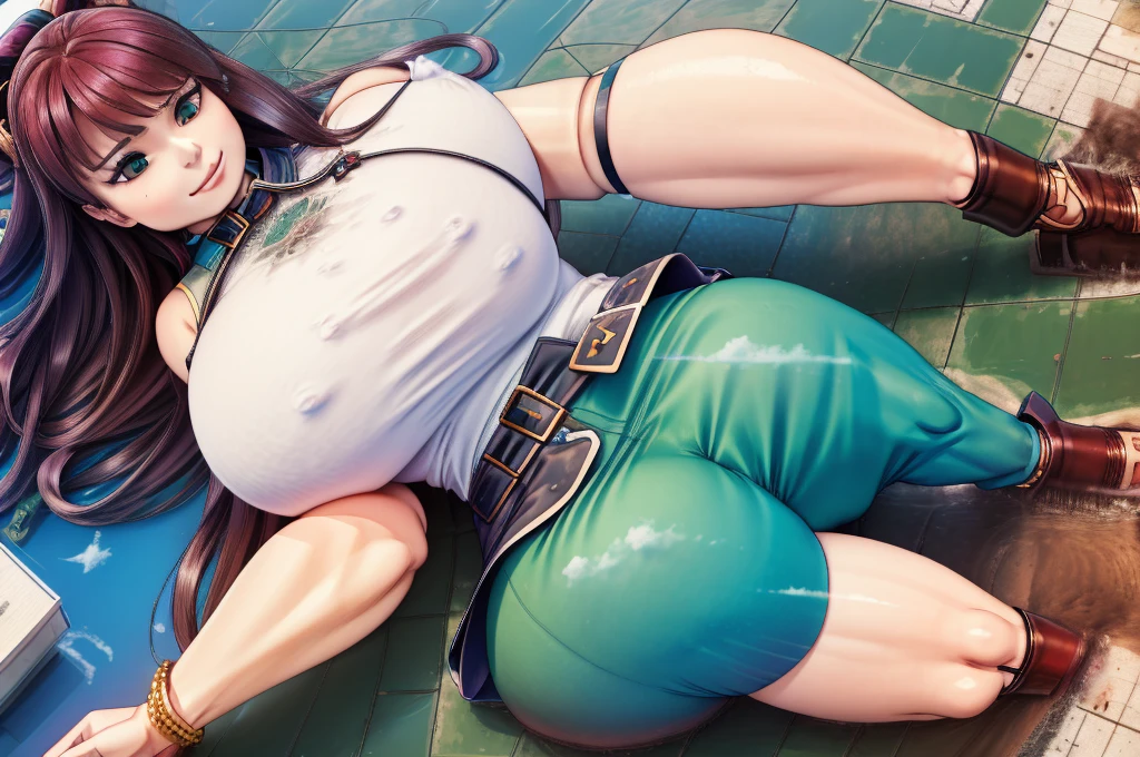 ((masterpiece,Highest quality)),One girl,alone,Chunli,beautiful, masterpiece, Highest quality, Highly detailed face, Perfect lighting, One girl, Chunrim, Hair Bun, Double Bang, eye shadow, compensate, Blue Chinese clothing, Pelvic Curtain, alone, dress, bracelet, ribbon, pants, blue pants, Short sleeve, Wide Hips, Thick thighs, Symmetrical face, symmetrical eyes
Wide Hips, Thick thighs, Huge thighs, Huge Ass, Look down:1.5, looking at the ground, smile, Wicked Smile, Narrow eyes, beautiful green eyes, Detailed green eyes blue sky, Lie in ~ side, city, Giga Giant, GTS, giantess laying on a cityscape, destruction, rampage, Giant Crater, Valley, Cracks in the ground, earthquake, cigarette, fire, destroyed city, Remains, rubble, debris, Caving, destructionされた建物, Destroyed the building, Collapsed skyscrapers, Caving buildings, falling buildings, rampage in the city, destruction in the city
destroyed cityscape
soine, Lie in, ~ side,lactation