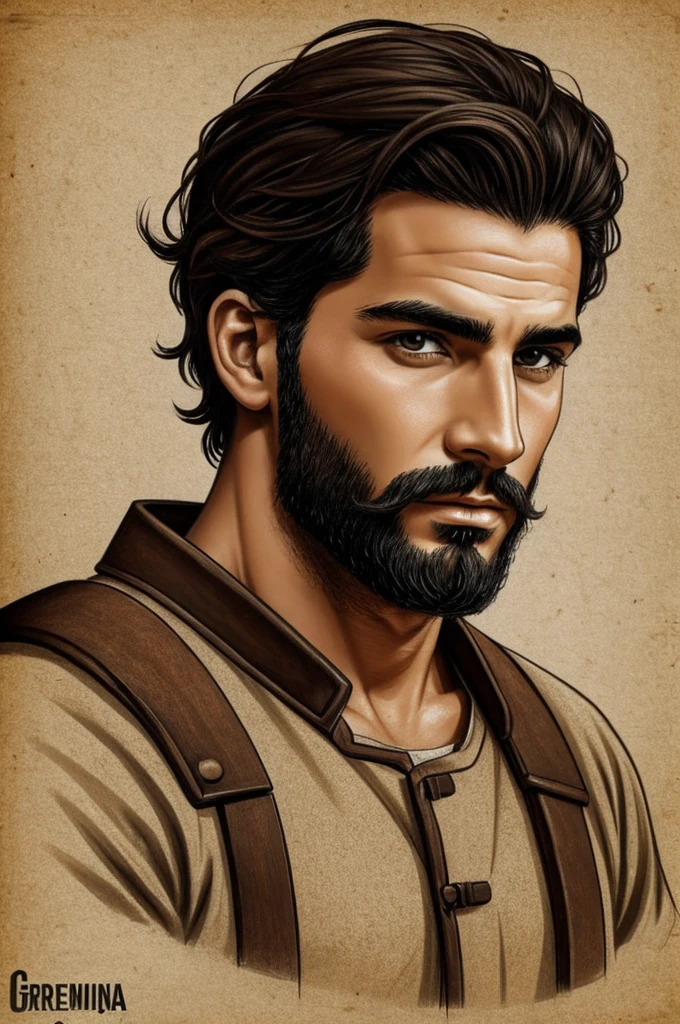 Hombre de grecia dibujo animado
