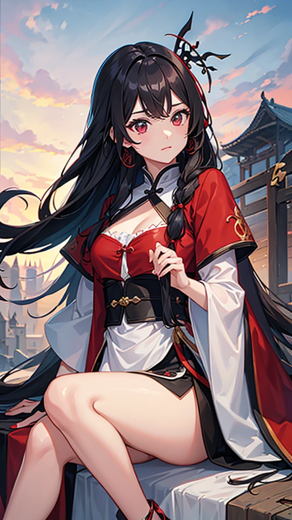 (masterpiece, best quality:1.2), border, chibi, solo, 1girl, rhajat, smile, looking at viewer, sitting, black hair, black eyes, bodystocking, cleavage <lyco:style_onmyoji-20:1.0> <lora:rhajat-fe-richy-v1:0.9>