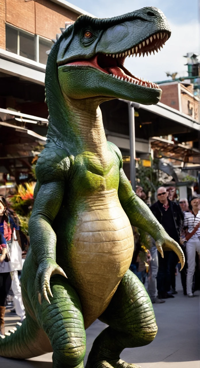 Human dinosaur standing upright 