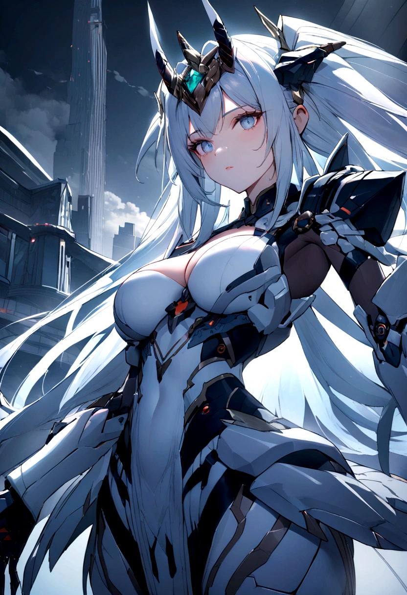 Luna Freya Knox Frey，Best image quality，Excellent details，Ultra-high resolution，（Faithfulness：1.4）, Focus on details，Cleavage close-up，Ride the Dragon，Tech Dragon Knightmech，He has a delicate and beautiful face，（（Blue and white flying semi-mechanical fuselage：1.8）），sexyに育てられた，frontage，Future City，snow，Moon，mechanically beautiful，Virtual Engine 5，Perfect Detail Rendering，Rendering with Octane，Hyper HD，Best image quality，Excellent details，Ultra-high resolution，（Faithfulness：1.4）, Focus on details，Cleavage close-up，Ride the Dragon，Tech Dragon Knightmech，He has a delicate and beautiful face，（（Blue and white flying semi-mechanical fuselage：1.8）），sexyに育てられた，frontage，Future City，snow，Moon，mechanically beautiful，Virtual Engine 5，Perfect Detail Rendering，Rendering with Octane，Hyper HD，Dynamic Lighting，Art Station，Poster，Volumetric Lighting，Highly detailed face，4K wallpaper，He has a delicate and beautiful face，Long hair flows，Horse tail，Fringe hair ornament，Dynamic Perspective，White Hanfu，White Gauze Flying，red waistband，sexy，Traditional Chinese Ink Painting，Surrounded by clouds，Cherry Blossom，Foggy atmosphere，白いRide the Dragon，White Dragon Horn，Dynamic Viewing Angle，Light