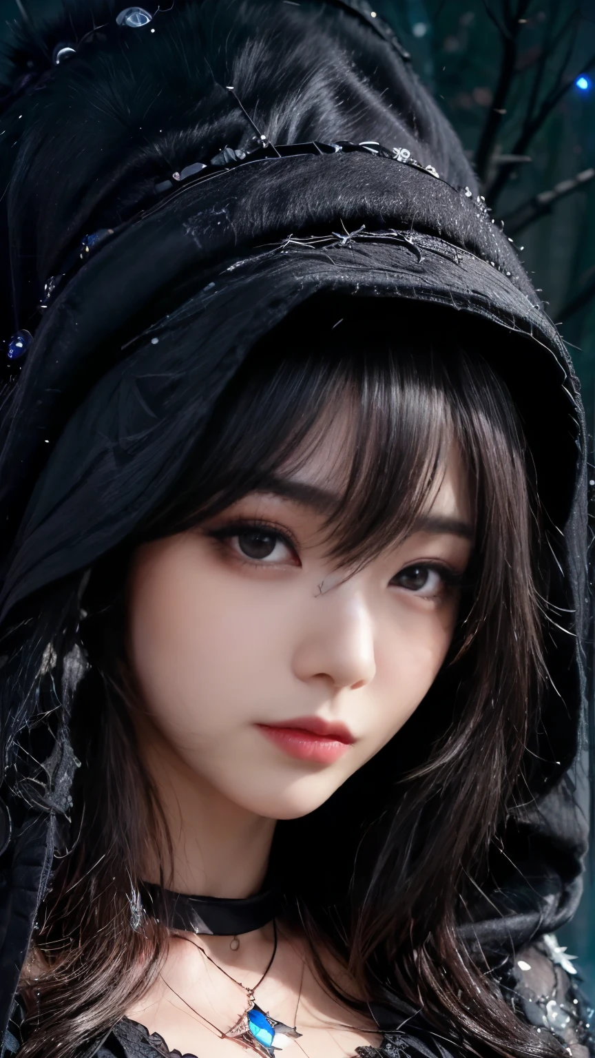 (Fatal Beauty,A charming villain,witch) ,(A supple and powerful physique),(Sensual charm),(Mysterious charm:1.1),(Captivating silhouette),((((Glasses))))、((((big sapphire necklace))))、(Highest quality,High resolution:1.2),(dark,Threatening:1.1),((dark horror theme:1.5),(Thriller:1.5)),(Dark fantasy:1.5),  (((Countless stars fly away:1.5),(Absurd:1.5),(wonderful:1.5))),Woman in a dress, (Powerful numbers:1.1),(((Big Breasts))),(((Muscular:1.1))), cute face, Sexy Face, , Very detailedなbeautiful女の子, (Ideal body type:1.8), Very detailed faceexpressive lips, (とてもbeautiful、Crisp big eyes:1.5), Fine skin., All features are shown in detail., The outline of the fingers is beautifully drawn....., The nose is precisely shaped., expressive lips, Perfect Anatomy,cute、Realistic、(Front view:1.4),(Face Focus:1.3), realistic girl rendering, 8k artistic german bokeh, Enchanting girl, Real Girls, Gurwitz, Gurwitz-style artwork, Girl Roleplay, Realistic 3D style, cgstation Popular Topics, 8K Portrait Rendering,(truth，truth：1.4),Sexy Body,( Very lean body:1.6),Sexy pose, blush, Attractive body, Very curly hair, Purple Curly Hair, very big hair, Very curly hair, prime color,Urban,Very detailed,masterpiece,Intricate details,Faded,Very detailed, Eye on the details,Intricate details,暗くてSpooky atmosphere,  spiritual being, Unforgettably beautiful, Ghostly figures, Shadow-like shape, Spooky whispers, Ominous Aura, Goth Maiden,  Like dazzling fur in a starless haze,Her Mogul Snaps, Mysterious Cemetery,Black hair swaying in the moonlight, She summons darkness, (beautiful: 1.7), (Black Hat: 1.6), (An intricately decorated jet-black cloak: 1.6), (Delicately decorated cloak, Despite the damage: 1.5), Hypermaximalist,  Breathtaking oil paintings, Surreal, Ultra-realistic digital illustrations that mimic the style of oil paintings, wonderful構成,  (Shining Eyes:1.6)、(Glowing Eyes:1.1),(hellish landscape:1.1),(fire,sulfur:1.1),(Threatening atmosphere:1.1),(dark shadows,Threatening presence:1.1),(Unlucky Clouds,Stormy Skies:1.1),(dark,Spooky atmosphere:1.1),(Aura of misfortune,Evil energy:1.1),(dark aura,cigarette:1.1),(Extreme heat,Burning Flames:1.1),(Nightmare Visions:1.1),(Predicting the end:1.1),(Whispers of misfortune,Devilish Laugh:1.1),(Cries of pain,echoing screams:1.1),(Bad luck symbol,Ancient runes:1.1),(Mysterious Relic,dark art ifacts:1.1),(Infernal Ritual,Ritual sacrifice:1.1),(Eternal Ruin,A hopeless existence:1.1),  Inspired by abandoned mech backgrounds. Art created by Craig Mullins, Necrostyle., Detailed Description, Futuristic sci-fi scene. Focus on SFCon